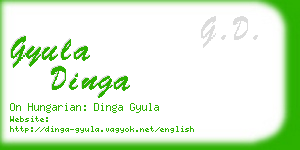 gyula dinga business card